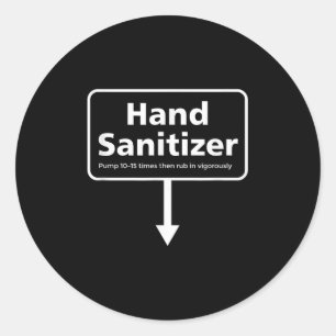 Mannen Hand Sanitizer - Grappige Volwassen Humor K Ronde Sticker
