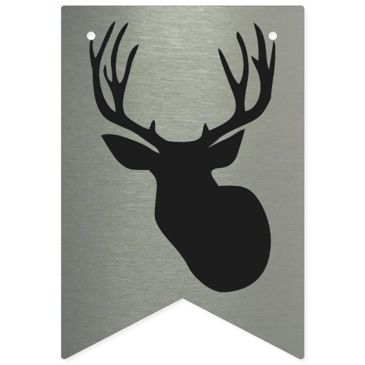 Mannen Happy Birthday Big Deer Hunting Banner (Eerste vlag)