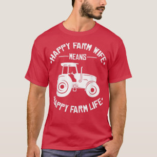Mannen Happy Boerderij Life Funny Tractor Farmer T-shirt