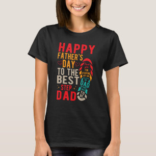 Mannen Happy Vaderdag naar de beste stap papa stap T-shirt