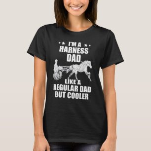Mannen Harnas Racing Vader Vintage Paard Racer Equ T-shirt