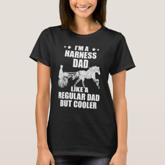 Mannen Harnas Racing Vader Vintage Paard Racer Equ T-shirt