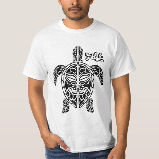 Mannen Hawaiian Turtle T-Shirt (Voorkant)