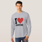 Mannen Heart Hosting T-shirt (Voorkant volledig)