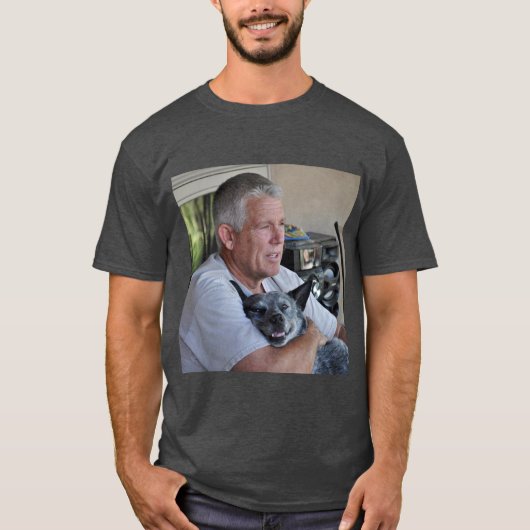 Mannen Heather Gray Tee Shirt (Voorkant)