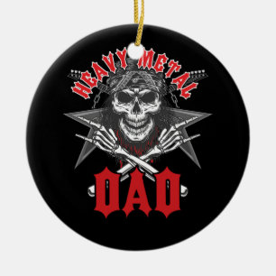 Mannen Heavy Metal Metal Metal MetalHead Heavy Mus Keramisch Ornament