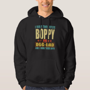 Mannen heb ik twee titels blauw en hond-pap vinatg hoodie