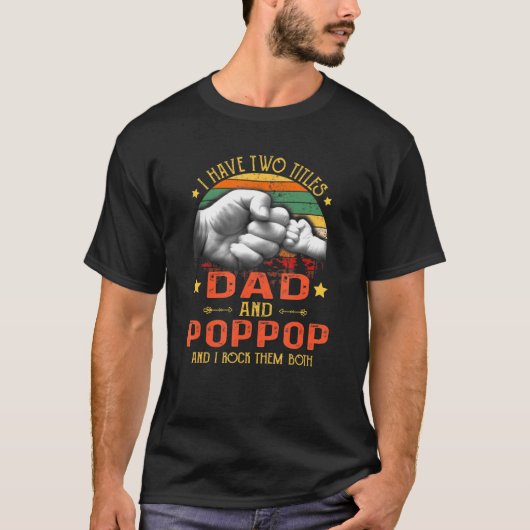 Mannen heb ik twee titels voor papa en papaver. t-shirt (Voorkant)
