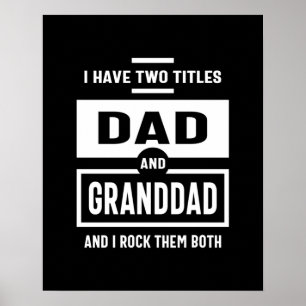 Mannen heb ik twee titels voor vader en grootvader poster