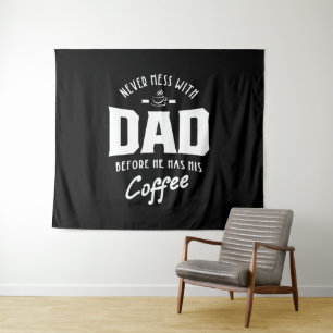 Mannen hebben nog nooit met papa gezeten voordat h wandkleed