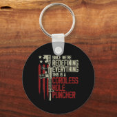 Mannen herdefinieerden alles wat dit draadloos is sleutelhanger (Voorkant)