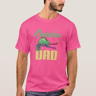 Mannen herpetoloog Lizard Reptile Chameleon Dad T-shirt
