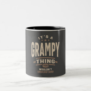 Mannen Het is een grijs ding van grappige pa opa Tweekleurige Koffiemok
