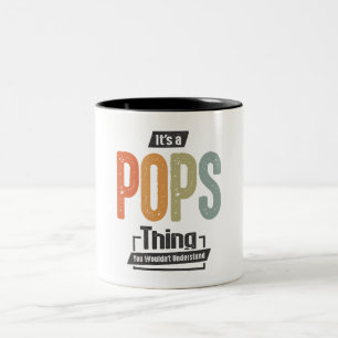 Mannen Het is een Pop die grappige pa opa is Tweekleurige Koffiemok