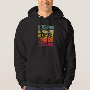 Mannen het Man de mythe de Legende nope net Nathan Hoodie