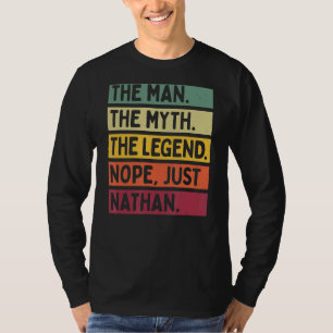 Mannen het Man de mythe de Legende nope net Nathan T-shirt