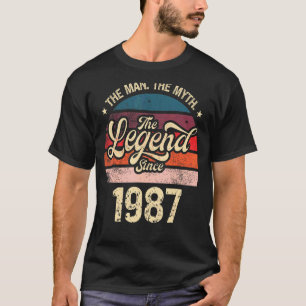 Mannen het Man de mythe sinds 1987 geboorte T-shirt