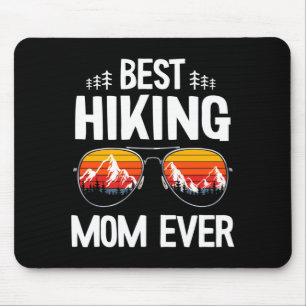 Mannen hiking moeder outdoor vakantie retro vintag muismat