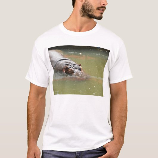 Mannen Hippo T-Shirt (Voorkant)