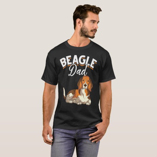 Mannen hond vader hondeneigenaar huisdier vaders d t-shirt (Voorkant volledig)