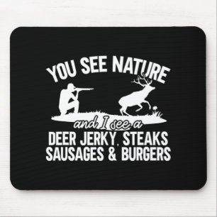 Mannen honger je ziet Natuur vlinder jagen Muismat