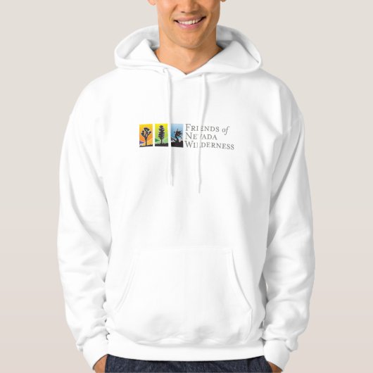Mannen Hoodie (Kleur Logo) (Voorkant)
