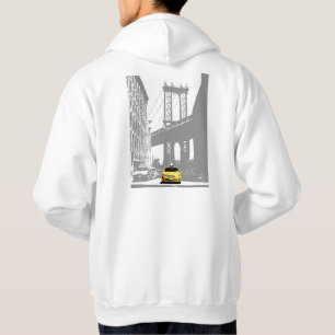 Mannen Hoodie Sjabloon Brooklyn Bridge New York Ci