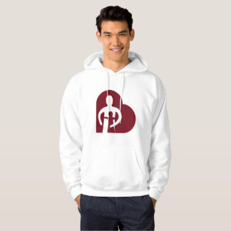 Mannen hoodie (wit)