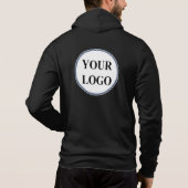 Mannen Hoodie Zwart Volledige Zip (Achterkant)