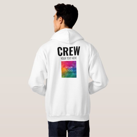 Mannen Hoodies voegen hier Logo toe Personeelslede (Achterkant volledig)