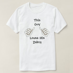 Mannen houden van mijn zebra t-shirt