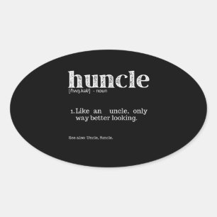 Mannen Huncle Definition als een oom-enige manier Ovale Sticker