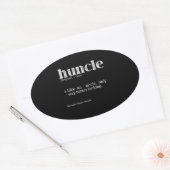 Mannen Huncle Definition als een oom-enige manier Ovale Sticker (Envelop)