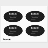 Mannen Huncle Definition als een oom-enige manier Ovale Sticker (Vel)