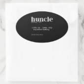 Mannen Huncle Definition als een oom-enige manier Ovale Sticker (Tas)