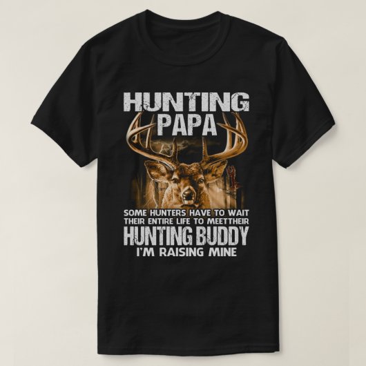 Mannen Hunting papa Son Matching Shirt (Design voorkant)