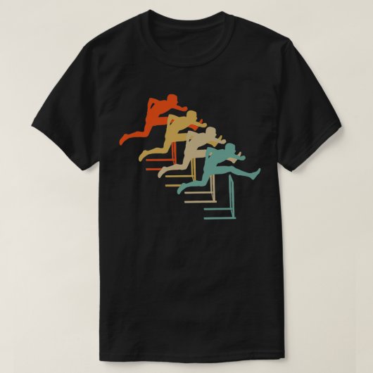 Mannen Hurdler Hurdles  Retro Premium T-shirt (Design voorkant)