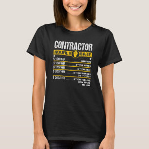 Mannen huurtarief voor de handyman-arbeidsparticip t-shirt