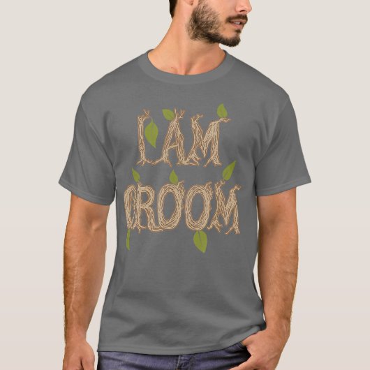 Mannen I am Groom T-shirt (Voorkant)