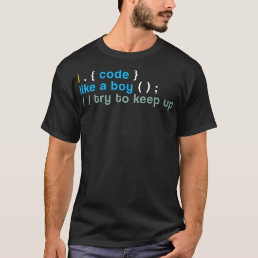 Mannen I codeert als een jongen die de coder probe T-shirt (Voorkant)