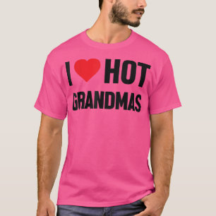 Mannen I Heart Hot Grandmas T-shirt