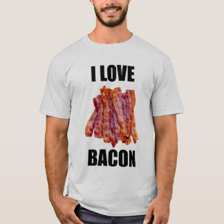 Mannen I Love Bacon Grey T Shirt