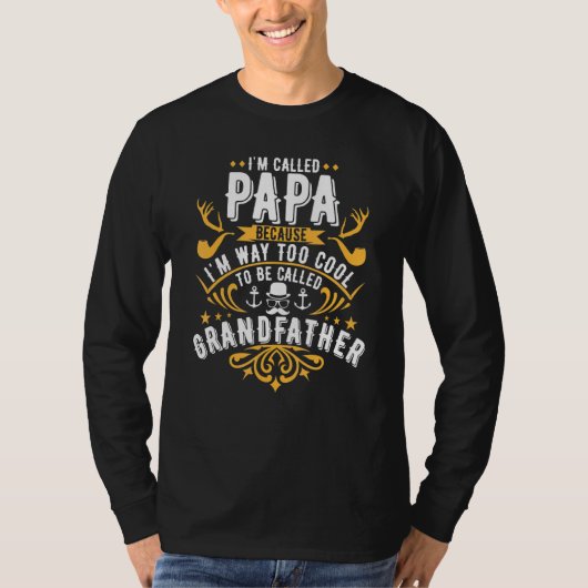 Mannen-icm noemde Papa Im veel te cool om G T-shirt (Voorkant)