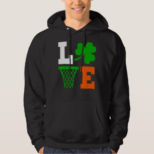 Mannen Iers Cute Funny Basketball St Patrick S Day Hoodie