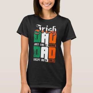 Mannen Ierse vader, net als een normale mama, beha T-shirt