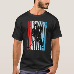 Mannen ijshockey 45e verjaardagsspeler Motivatie T-shirt