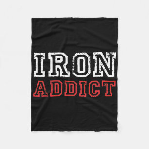 Mannen ijzerAddict Gym Workout Fitness Bodybuildin Fleece Deken
