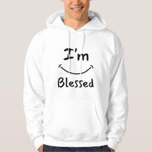 Mannen Ik ben een gezegende Bijbelse glimlach Hoodie
