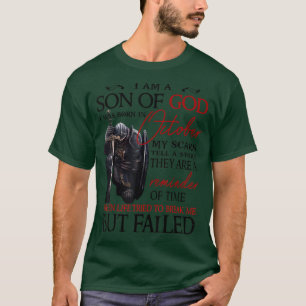 Mannen ik ben een zoon van God die ik in oktober b T-shirt