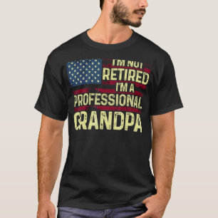 Mannen Ik ben niet gepensioneerd Ik ben een profes T-shirt